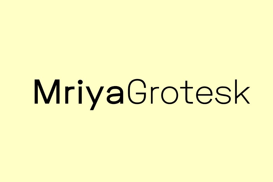 Mriya Grotesk Font preview